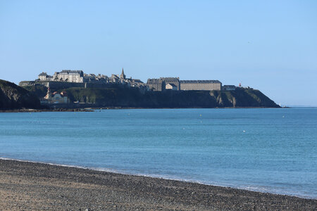 2023 09 15 De Coudeville-sur-Mer à Granville, IMG_5641 Granville et le cap Lihou depuis la plage de Donville-les-Bains